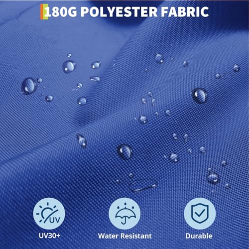 9ft Outdoor Patio Umbrella Heavy Duty 8 Ribs, Waterproof UV Protection Sun Shade with Crank Lift & Push Button Tilt, Outdoor Umbrella for Deck, Pool, Garden, Backyard, Lawn - color: Navy Blue&Square, size: 10FT Roman