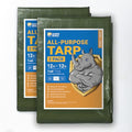 GUARD SHIELD Green Tarp Waterproof 12x12 Feet Medium Duty All Purpose Poly Tarps Cover 7mil (2-Pack) - color: Green, size: 12x12 (2-Pack)