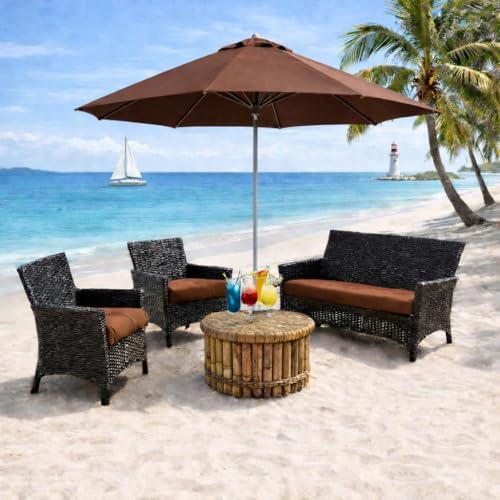 Outdoor Loveseat Cushions Patio Chair Cushions Bay Window Cushion Kitchen 20x20 - color: Brown