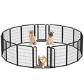 Yaheetech Dog Playpen Outdoor, 32 inch 16 Panels Dog Pen Indoor Heavy Duty Puppy Exercise Pen Metal Pet Fence for RV Camping/Yard/Garden - size: 32"