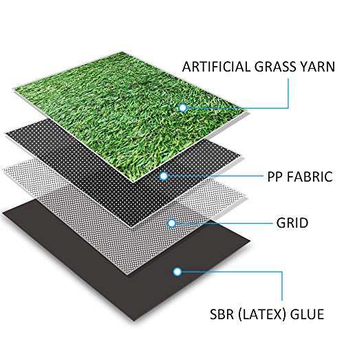 Petgrow 6FTx8FT Pet Pad Artificial Realistic & Thick Fake Mat for Outdoor Garden Landscape Dog Synthetic Grass Rug Turf - size: 6' X 8'