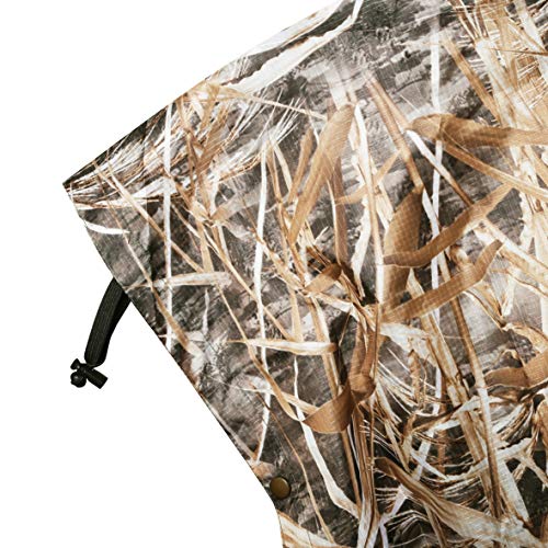 AUSCAMOTEK Camouflage Rain Poncho Hooded Waterproof Camo Raincoat with Blind Pattern for Hunting Hiking Camping Fishing - color: Wetland