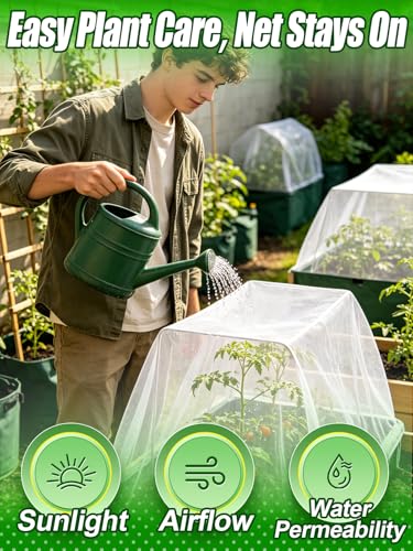 4x20ft Large Garden Netting - Ultra Fine Mesh Plant Covers to Keep Small Animals Pest Out, Bird Barrier Screen for Protecting Vegetables Fruits Flowers Raised Beds (Without Support Pole) - size: 4 x 20ft