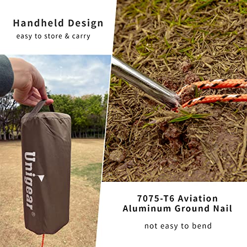 Unigear Hexagon Hammock Rain Fly,15x14FT/12x10FT Multifunctional Waterproof Camping Tarp,Lightweight and Compact Tent Tarp for Backpacking, Hiking, Traveling - color: Brown, size: 12 X 10 Ft