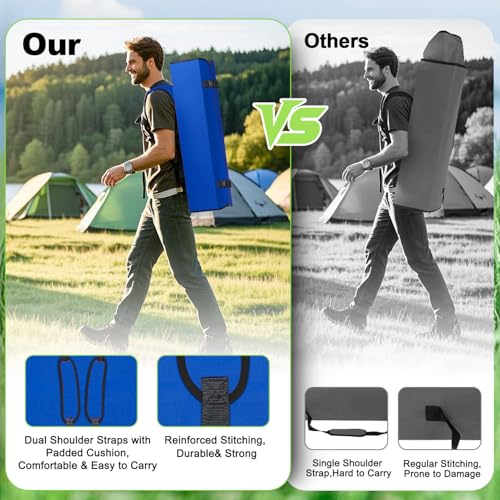 VTOY Portable Camping Chair with Canopy - Folding Chair with Canopy, Durable 600D Oxford Canopy Chair for Camping, Beach, Picnics, Fishing & Sports - color: 1pack Blue