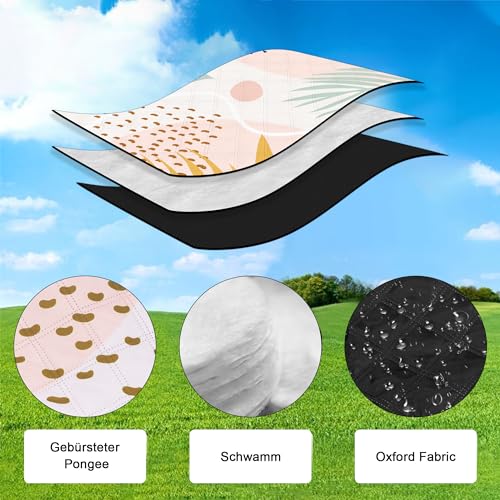 Picnic Blankets,79''x79'' Extra Large Sandproof Waterproof Beach Blanket,Foldable Portable 3-Layer Polyester Outdoor Picnic Blanket for Grass Lawn,Beach,Family Camping,Park,Travel-Tropical Leaves - color: Tropical Leaves