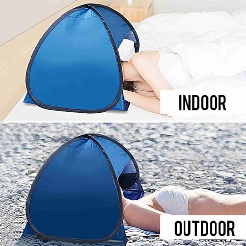 Sun Shelter with Carry Bag – Polyester Sun Protection Canopy for Beach, Picnic & Outdoor Travel, Compact Shade Tent for Pets, Lounging & Phone Use(L) - size: L