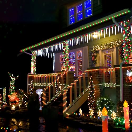50ft LED Rope Lights Outdoor, 360 LED Connectable and Flexible Tube Lights with 8 Modes, Waterproof LED Rope Lighting for Garden Patio Pool Bedroom PartyIndoor Outdoor Christmas Decor (Red & Green) - color: Red & Green, size: 50ft