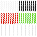 10 Pcs Each 5 Colors Wrap Spiral Bicycle Cable Sleeve Rubber Housing Protector Frame Guard for MTB Bike Shift Brake Line Pipe Anti-Friction Black Red White Green Transparent - color: Black Red White Green Transparent