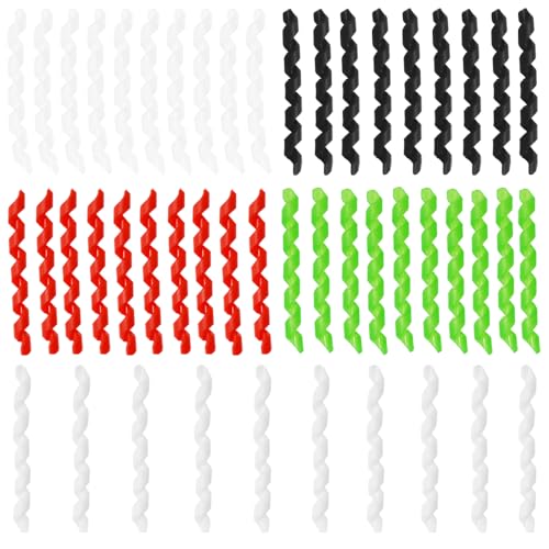 10 Pcs Each 5 Colors Wrap Spiral Bicycle Cable Sleeve Rubber Housing Protector Frame Guard for MTB Bike Shift Brake Line Pipe Anti-Friction Black Red White Green Transparent - color: Black Red White Green Transparent