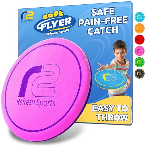 Soft Flying Disc for Kids - Best Girl Toys Age 4 & Up - Engaging Toy for 7 Year Old Girl Birthday Gifts - Summer Toys for Girls All Ages - Fun Sports Toy & Party Favors & Outdoor Toys Age 6-8 - color: Pink