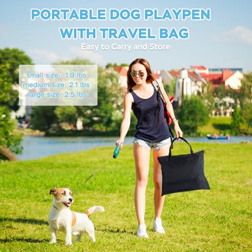 Dog and CAT pop Play Pen,Pets Houses for Dogs and Cats,Indoor&Outdoor Exercise Pen Dog Tent Puppy Playground Large (M, Bule) - color: Blue, style: Medium（31.5"L x 23.6"W x 21.7"H）