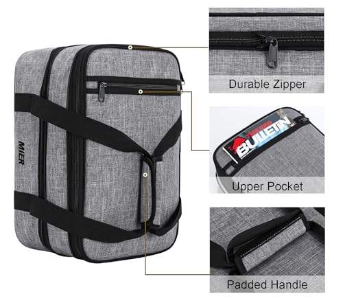 MIER Insulated Double Casserole Carrier Thermal Lunch Tote for Potluck Parties, Picnic, Beach, Fits 9 x 13 Inches Casserole Dish, Expandable by Mid Zipper, Gray - color: Gray