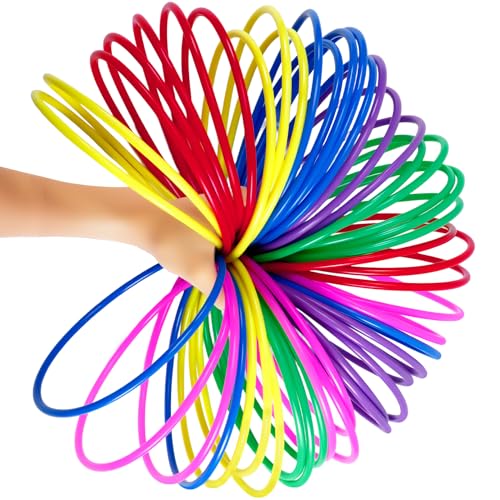 Jeffbaubl 48 PCS Plastic Toss Rings, 7 inch Multicolor Ring Toss Game for Speed and Agility Practice Training Games, Outdoor Training Rings Carnival Ring for Garden Backyard Outdoor Games