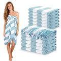 12 Pack Turkish Beach Towel 36"x71" Extra Large Beach Towels Sand Free Bath Towels Adults Lightweight Quick Dry Pool Towels Blue - color: Blue, size: 12 Pack