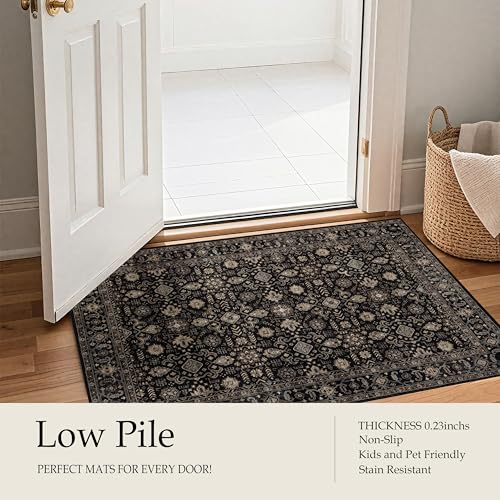 Ruaruarug Area Rug Non Slip Machine Washable Ultra Soft Living Room/Bedroom/Kitchen/Outdoor/Classroom Black Gold, 5'×7' - color: Black Gold, size: 5' x 7' (Rectangular)