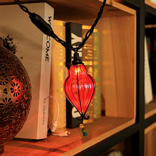 Vigdur Multicolor - Decorative String Lights Plug in with 10 Bulbs Connectable, Indoor Outdoor Patio Lights for Party Wedding Bedroom Bistro Cottagecore Decor - color: Multicolor