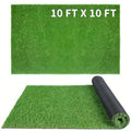 XLX TURF 10FT X 10FT Artificial Turf Grass Rug - Indoor Outdoor Low Pile Realistic Fake Grass Carpet for Patio Yard Dog Pets Use - size: 10' x 10'