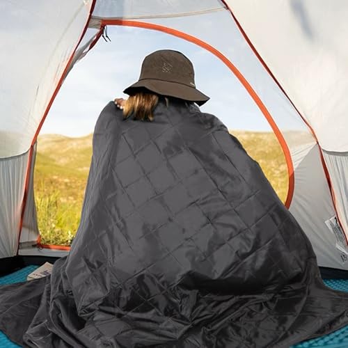 REDCAMP Extra Large Waterproof Stadium Blanket for Cold Weather, Soft Warm Fleece Camping Blanket Windproof for Outdoor Picnic Sports, 79”x 79” Green Grid - color: Scottish Green Checkered
