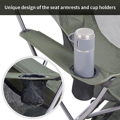 Naturehike YL06 Plus Camping Chair, Ultralight Portable Camp Chair with Storage Bag, Compact Folding Beach Chair for Backpacking Hiking Fishing Picnic