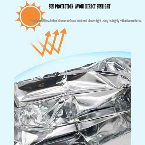 4-Pack Mylar Emergency Thermal Blankets - Waterproof Windproof Survival Gear for Camping, Hiking & Marathons - Retains 95% Body Heat, Tear-Resistant, Reusable Space Blanket (82.7"x63" & 82.7"x51.2")