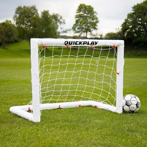 QUICKPLAY Q-Fold Soccer Goal | 30-Second Folding Design for Easy Setup | Portable & Weatherproof uPVC Soccer Goal for Backyard | Durable Post for Adults & Kids - style: 3 x 2'