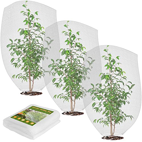 Mesh Plant Cover 3PCS,Garden Netting Mesh Outdoor,Netting for Tomato Plants,Garden Bug Netting Plant Cover,Bird Netting for Garden,Fruit Tree Netting (1.9 x 2.6 ft) - size: 1.9 x 2.6 ft