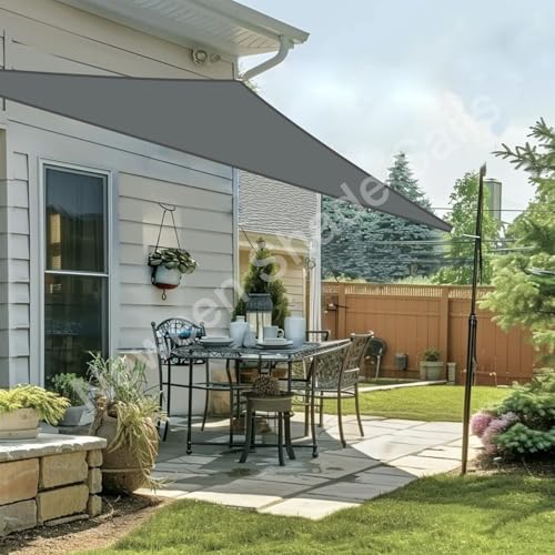 Neween Shade Sail, 10' x 10' x 14' Sun Shade Sail Triangle Waterproof for Patio Yard Deck Pergola Outdoor Sun Sail Shade 98% UV Block Sunshade Gray Color - color: Gray, size: 10' x 10' x 14'
