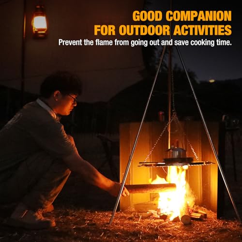 23.6 Inch Extra Tall Camping Stove Windscreen - Heavy Duty 8-Panel Folding Design for Butane Burners and Grills, Camp Stove Windshield for Camping, Hiking, Picnic - color: Black Iron