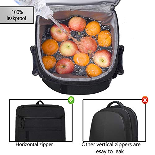 FORICH Soft Cooler Backpack Insulated Waterproof Backpack Cooler Bag Leak Proof Portable Small Cooler Backpacks to Work Lunch Travel Beach Camping Hiking Picnic Fishing Beer for Men Women - color: S - Black