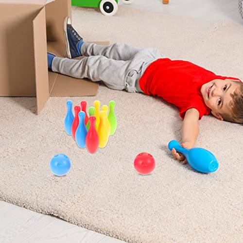 Totority Kids Bowling Set, with 10 Bowling & 2 Balls, Educational Early Development Indoor & Outdoor Games Set - for Toddlers & Boys & Girls Ages 3,4,5-12 Years Old