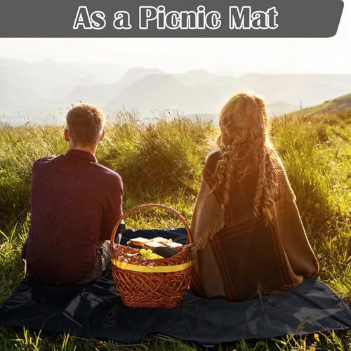 Tent Footprint, Waterproof Camping Tarp, 87" x 59" Ultralight Tent Floor Mat with Storage Bag for Outdoors Ground Camping Hiking Backpacking Beach