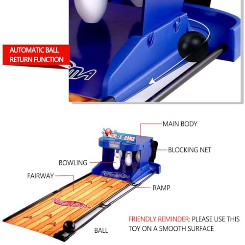 Bowling Alley Game for Home, Bowling Game with LED Electronic Scoreboard with Automatic Reset,Lighting,Simulation Sound Effect for Interactive Game 3.5m