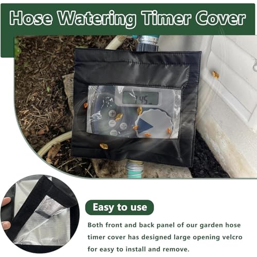 Hose Watering Timer Cover - Weather-Resistant Protective Sleeve with Clear Front Window, Anti-UV Durable Guard | Ideal for Outdoor Garden Lawn Backyard Park Irrigation Sprinkler System Faucet Protect