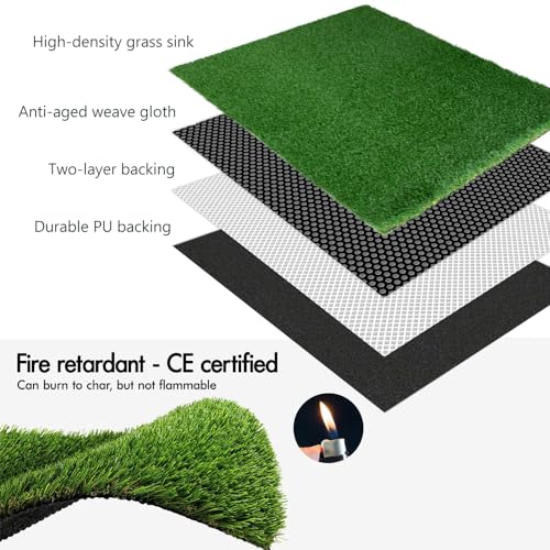 LITA 1.77 Inch Ultra Thick Artificial Grass Turf 2FTX56FT, Durable PU Backing Luxurious Synthetic Grass, Indoor/Outdoor Garden Landscape Patio Fake Faux Grass Rug Mat - size: 2 x 56 Feet