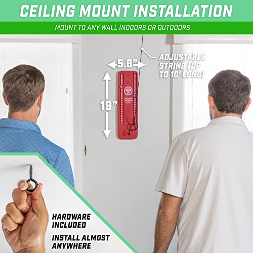 GoSports Hook 21 Ceiling Mount Ring Swing Game - Choose Your Color - Play Indoors or Outdoors - color: Red