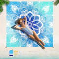 Beach Blanket 78''×81'' Suits 1-5 Adults Waterproof Sandproof Oversized Lightweight Blanket Packable Large Picnic Mat for Beach Travel Camping Picnic Hiking - color: Mandala, size: 78''x81''