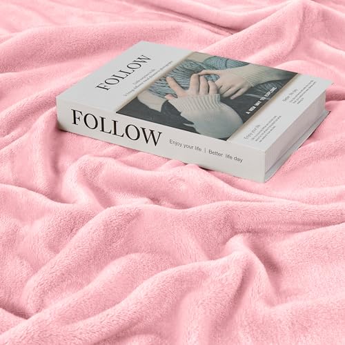 Edenleaf Big Oversized Soft Fleece Blanket, Huge California King Blanket for Whole Family, Bed, Sofa, Couch, Travel and Camping 120x120 Pink - color: Pink