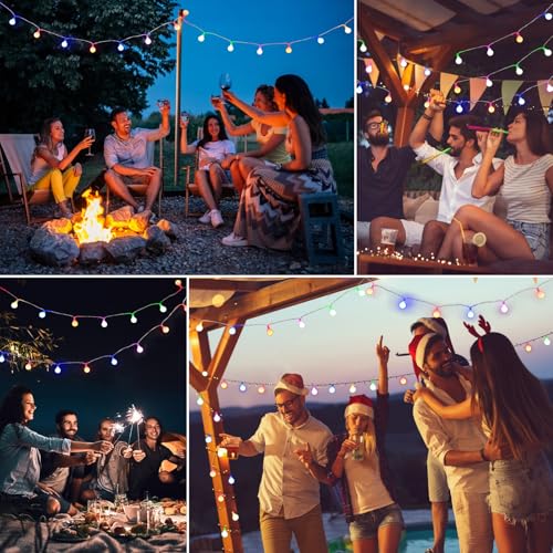 Globe Led String Lights Indoor 19 Color Changing String Lights Plug in 38ft 100 LED Fairy Lights with Remote Timer 7 Modes for Bedroom Dorm Party Camping Outdoor Christmas Lights Xmas Decoration - color: 100LED-RGB