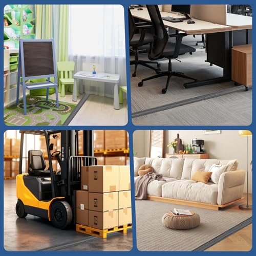 Floor Cord Cover for Wires on Floor Self Adhesive Cord Hider Floor Cable Management Wire Covers for Cords Protector Prevent Cable Trips Cord Cavity W 0.32" x H 0.32", Deep Gray Wood, 10Ft - color: Deep Gray Wood, size: 0.78 In x 10 Ft