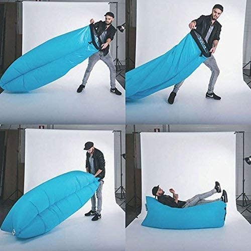 CCDXD Air Sofa, Inflatable Lounger Inflatable Couch for Travelling, Outdoor, Camping, Hiking, Beach Parties, Picnic, Backyard, Lakeside, air Hammock Inflatable Lounger (Black)