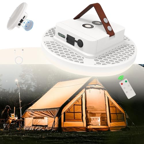 Tent Light Rechargeable Hanging Flashlight Ultra Bright Led Camping Lantern with Waterproof Portable Tent Lamp for Camping Emergency Usage(Infinite Dimming-Remote) - size: 60W(Dimming-Remote)