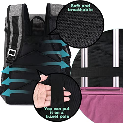 BAGLHER Lightweight Insulated Cooler Backpack - 30 Cans, Leak-Proof for Lunch, Picnic, Hiking, Camping Trips - color: grey-plus