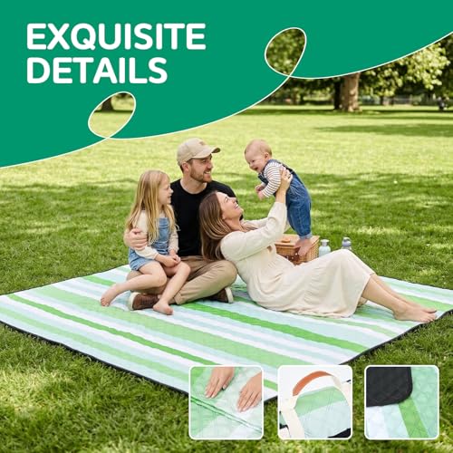 Waterproof Beach Blanket Picnic Outdoor Camping Mat Oversized Extra Large Foldable Sandproof Sand Free Resistant Big XL Giant Towel Hawaii Honeymoon Essentials Women Summer Must Have Vacation Gift - color: Multi Navy