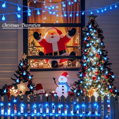 Mini Globe String Lights USB Plug in 38ft 100 Led Fairy Lights with Remote Timer Dimmable 8 Modes for Indoor Outdoor Bedroom Dorm Garden Birthday Party Camping Wedding Christmas Tree Decoration, Blue - color: 100LED-Blue