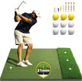 Bltend Dual Turf Golf Mat 31mm: 5x5ft/5x4ft Heavy-Duty Golf Hitting Mats Practice Outdoor/Indoor, Elite Dense Artificial Turf Matt Training Aid for Garage/Simulators/Driving Range/Backyard - style: 5'x4' Elite - 21mm