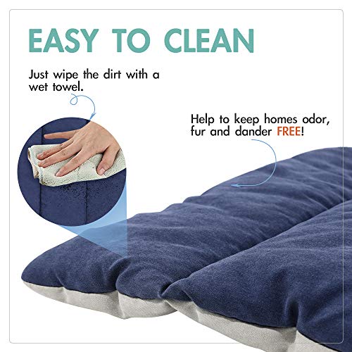 CHEERHUNTING Outdoor Dog Bed, Waterproof, Washable, Large Size, Durable, Water Resistant, Portable and Camping Travel Pet Mat - color: Dark Blue, size: Large