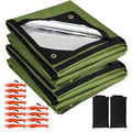 RedSwing 2-Pack Heavy Duty Survival Blanket, Waterproof Emergency Thermal Tarp, Multipurpose Reflective Insulated All Weather Blankets for Camping Hiking, Green,11.8 x 8.5 ft - color: 2-pack Green 142"x102"