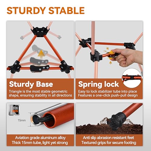 MARCHWAY Lightweight Folding Camping Chair with Spring Lock, Stable Compact Portable for Outdoor Camp, Travel, Beach, Picnic, Festival, Hiking, Backpacking (Lowback Orange) - color: Lowback Orange