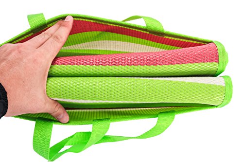 Camco Handy Mat with Strap - Perfect for Picnics, Beaches, RV and Outings - Green/Red - 60" x 78" (42813) - color: Green/Red, size: 5' x 6'6" (Rectangular)